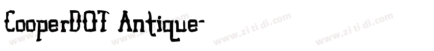 CooperDOT Antique字体转换